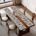 PRAKARTIK BY INDUARTS Nature Retreat Floral Eco-Friendly Cotton Dining Rectangular Table mats - Reusable, Machine Washable, Everyday Use Yellow & White Placemats, Set of 8 (33x47 cm)