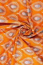 AQVA Printed Cotton Scarf for Women Stylish (Aqva Orange) | Head and Face Cover Scarf for Girls with 100% Cotton | Soft & Lightweight Scarves/Stoles for all Weather (72 x 43 in)