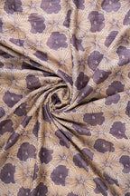 AQVA Printed Cotton Scarf for Women Stylish (Baghiya Beige Lilac) | Head and Face Cover Scarf for Girls with 100% Cotton | Soft & Lightweight Scarves/Stoles for all Weather (72 x 43 in)