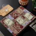 PRAKARTIK BY INDUARTS Live Love Laugh Eco-Friendly Cotton Dining Rectangular Table mats - Reusable, Machine Washable, Everyday Use Brown Placemats, Set of 4 (33x47 cm) Kafalo