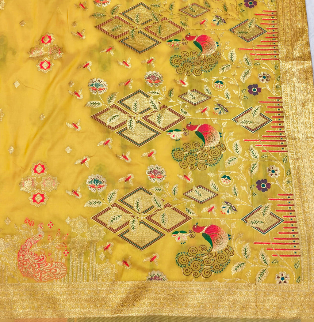 RATNAVALI Paithani Silk Saree | Kanjivaram Silk Saree |Banarasi Saree Premium Collection R136-05