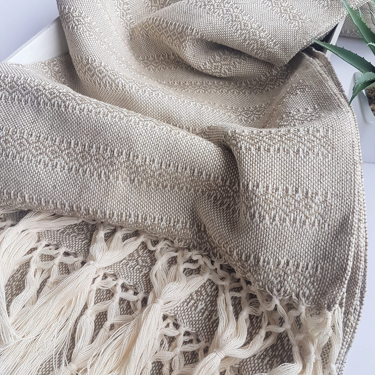 Baby Trapoz Mexican Rebozo Shawl, Ideal for Natural Birth, Doula Massage, 118.11 Oatmeal