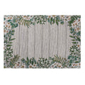 PRAKARTIK BY INDUARTS Daisy Flower Eco-Friendly Cotton Dining Rectangular Table mats - Reusable, Machine Washable, Everyday Use Green & White Placemats, Set of 4 (33x47 cm)