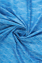AQVA Printed Cotton Scarf for Women Stylish (Steroide Indigo) | Head and Face Cover Scarf for Girls with 100% Cotton | Soft & Lightweight Scarves/Stoles for all Weather (72 x 43 in)
