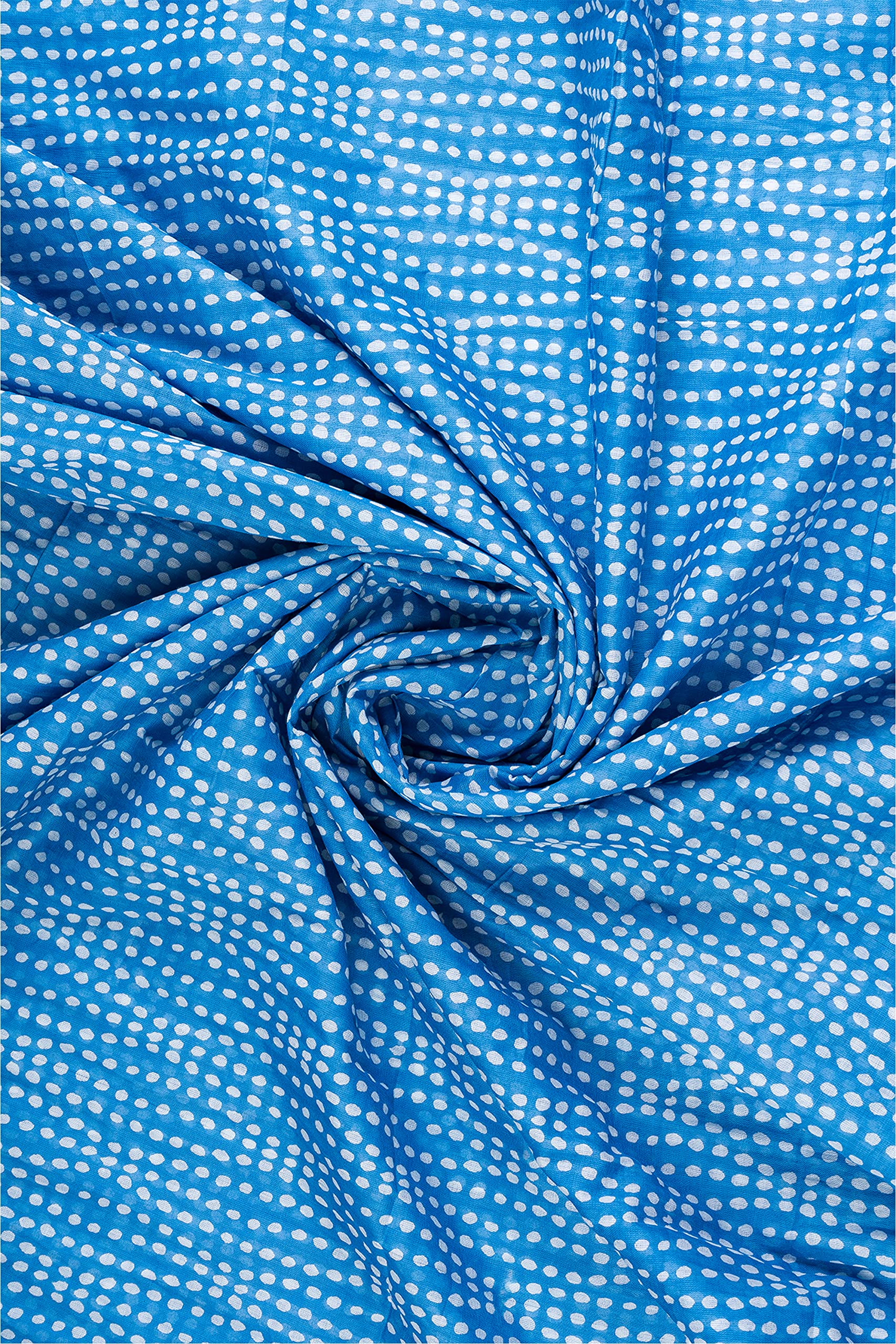 AQVA Printed Cotton Scarf for Women Stylish (Steroide Indigo) | Head and Face Cover Scarf for Girls with 100% Cotton | Soft & Lightweight Scarves/Stoles for all Weather (72 x 43 in)