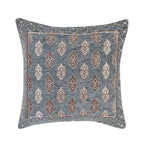 DECOMIZER Jacquard Geomteric Cushion Covers 24 Inch X 24 Inch Set Of 3 Ethnic Motifs 240 TC Cushion Covers,Design- Ambi,Color- Grey