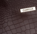 Carrylux Dual Tone Large Capacity Croco Pattern Tote Handbags Purses Shoulder Bag For Womens (Chocolate)