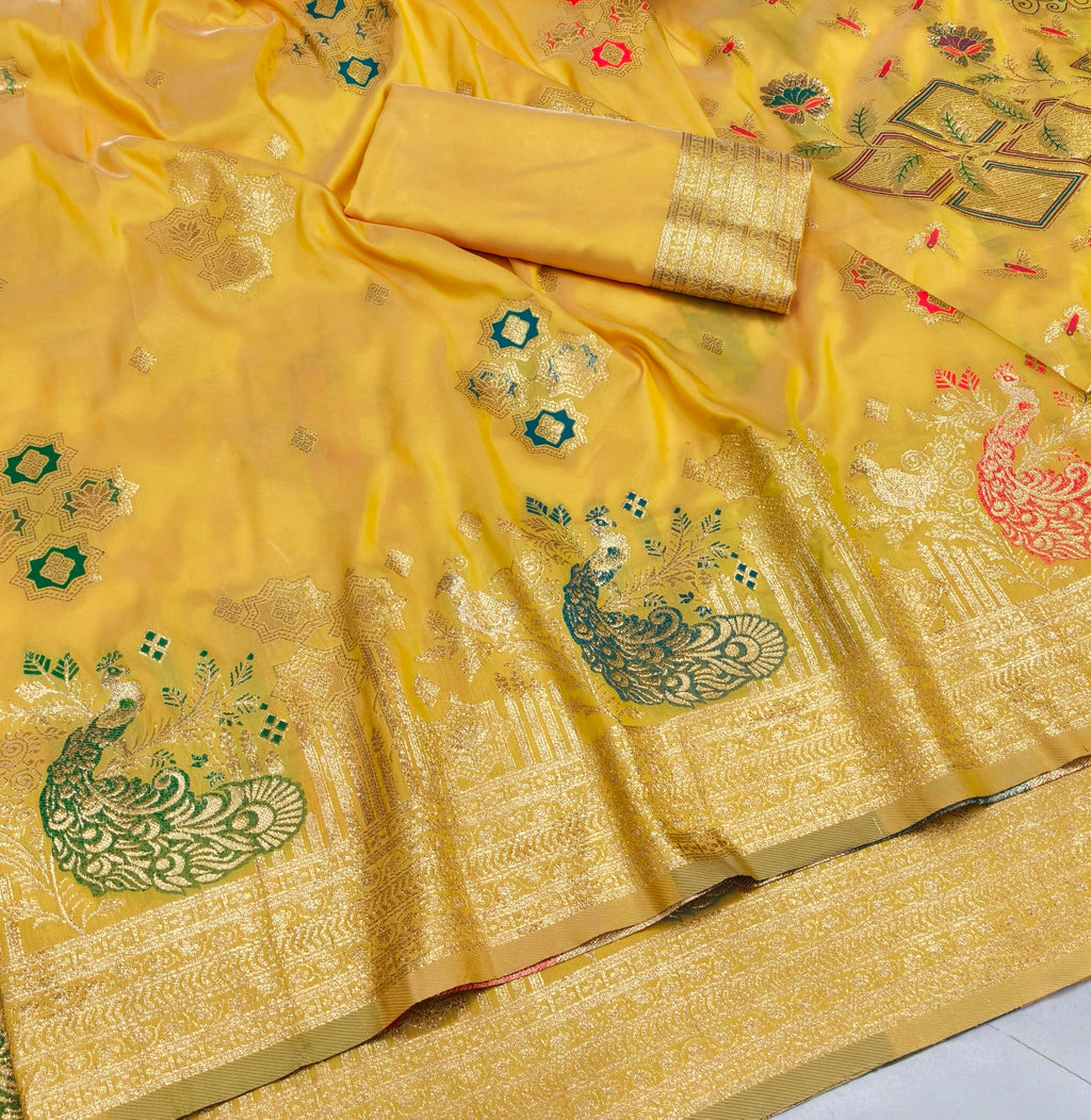 RATNAVALI Paithani Silk Saree | Kanjivaram Silk Saree |Banarasi Saree Premium Collection R136-05