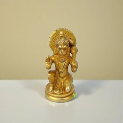 Pure Brass Hanuman Idol for Home Mandir | Handcrafted Bajrangbali Murti for Puja, Temple & Gifting