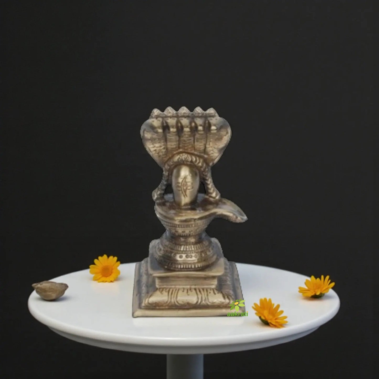 Premium Brass Shivling Statue – Sacred Mahadev Idol for Abhishekam, Home Worship & Positive Energy - Brass Shivling Statue Gift