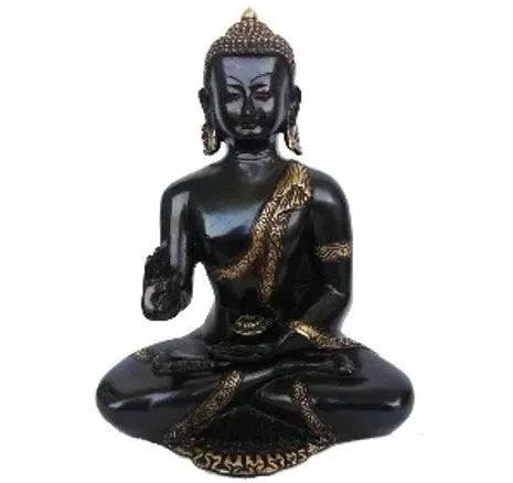 Brass Buddha Statue for Home – Meditation Sculpture for Peace, Prosperity & Spiritual Interior Decoration - Handcrafted Brass Buddha