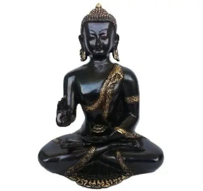 Brass Buddha Statue for Home – Meditation Sculpture for Peace, Prosperity & Spiritual Interior Decoration - Handcrafted Brass Buddha