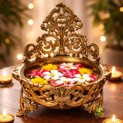 Brass Metal Home/Event Decor Floating candle stand/Urli
