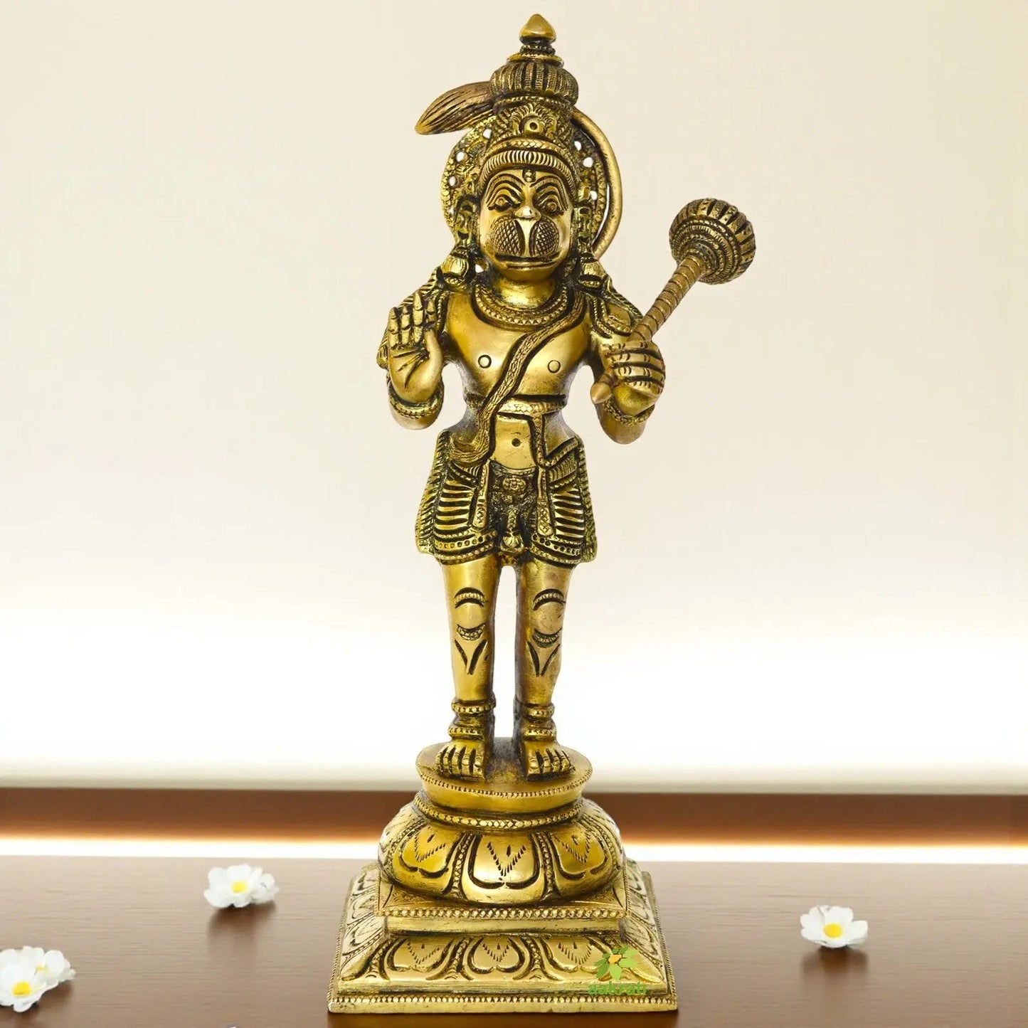 Lord Hanuman Statnding Brass made temple statue