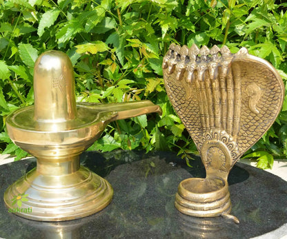 Brass metal Shiv linga for pooja ghar/temple
