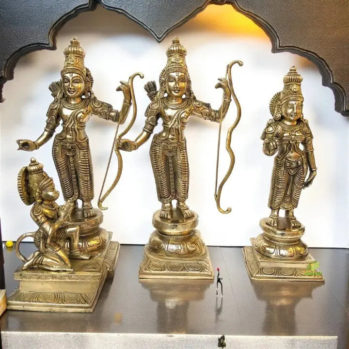 Brass made Ram Darbar statue for pooja ghar