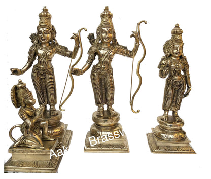 Brass made Ram Darbar statue for pooja ghar