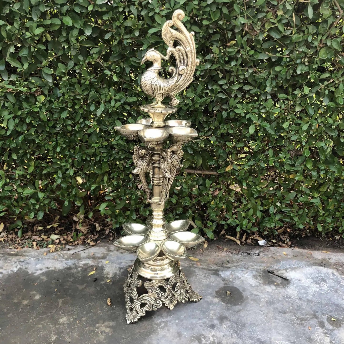 Bird Figure Brass Metal Pooja Ghar Oil Lamp