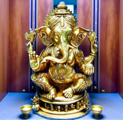 Lord Ganesha Brass made Statue