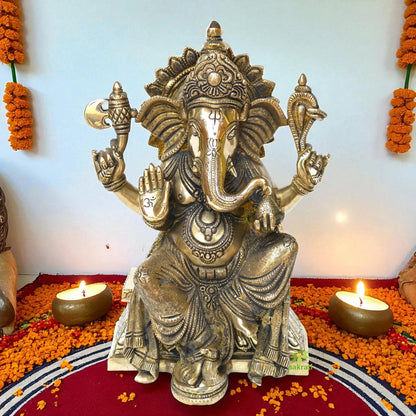Lord Ganesha Hand Made brass metal decorative statue