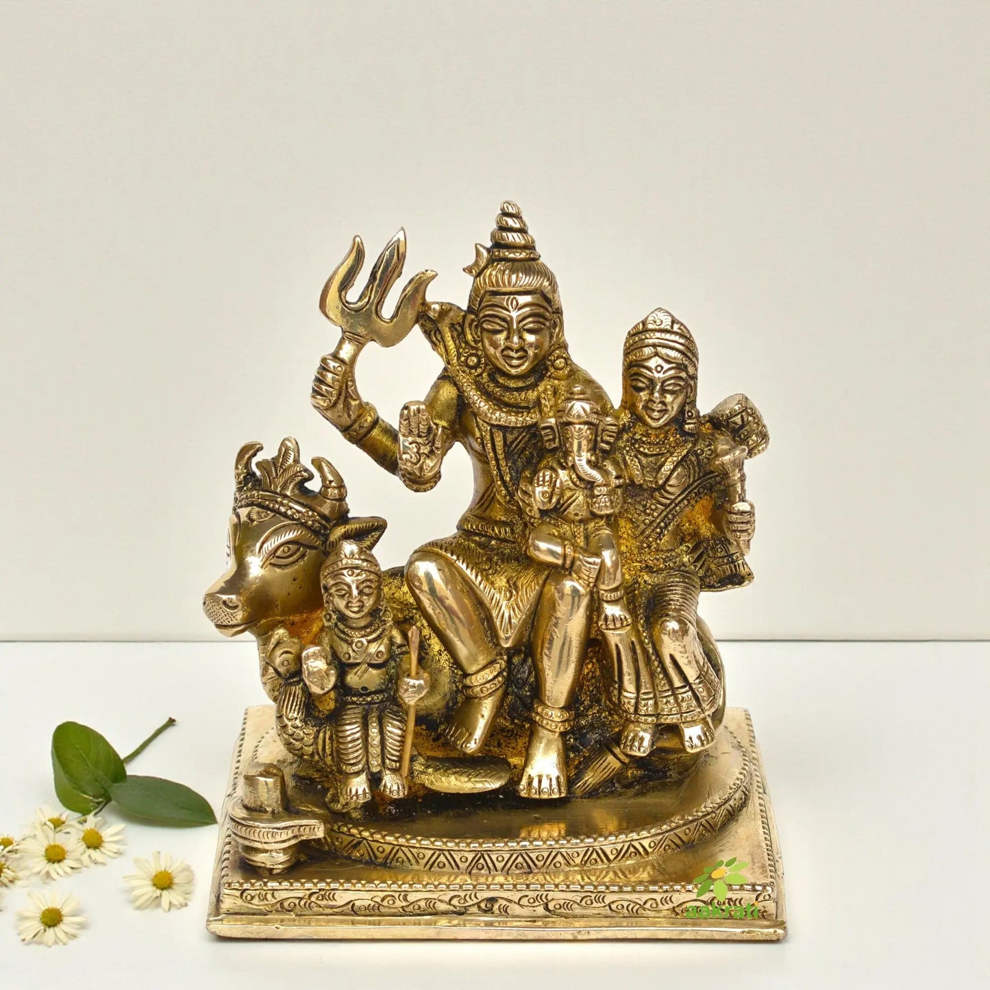 Shiva Parivaar brass metal decorative home decor/gift purpose statue