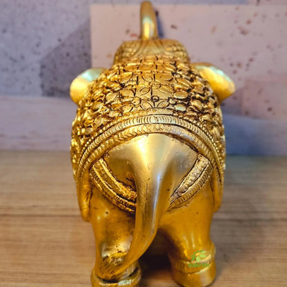 Brass Made hand carved decorative elephant figure for home/office decor
