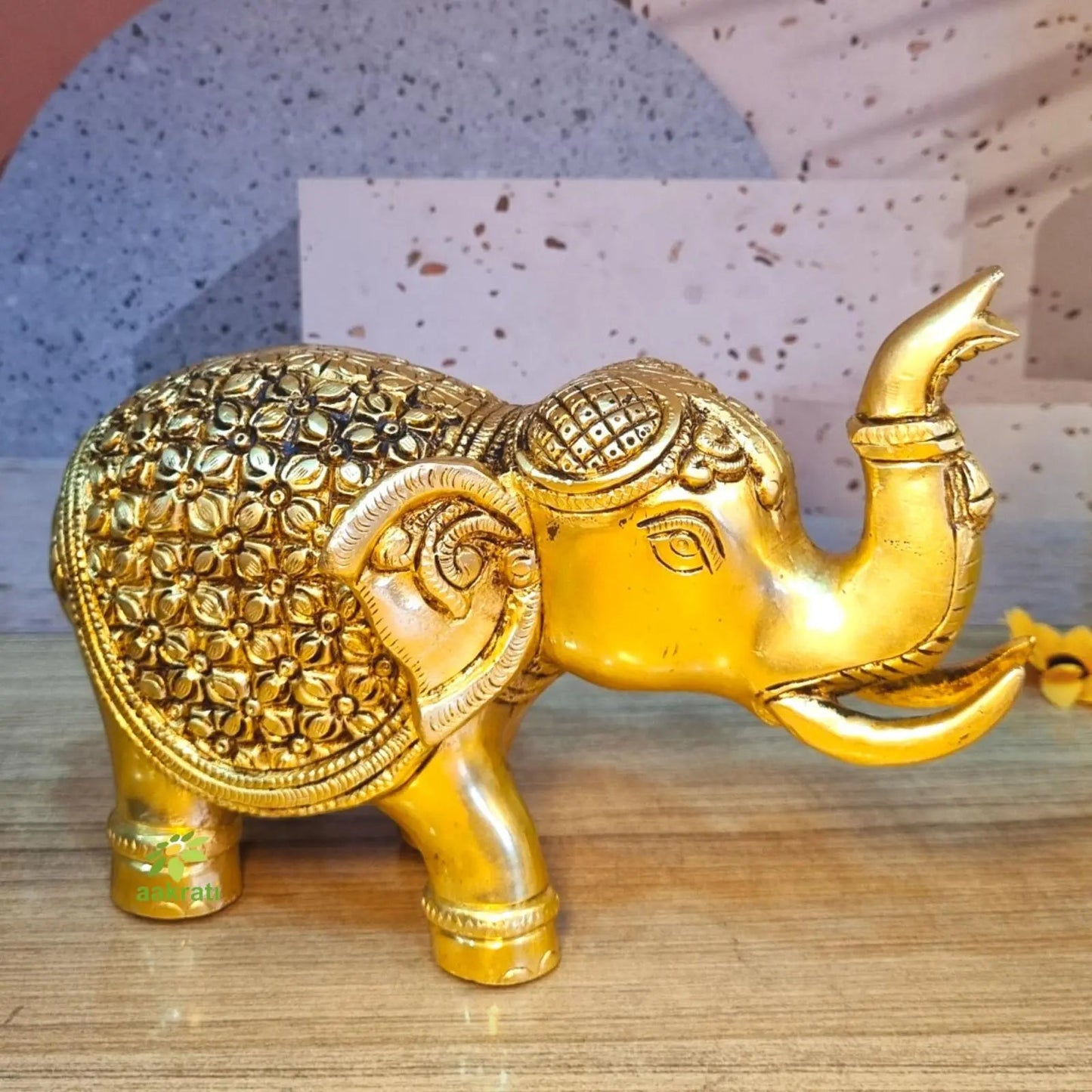 Brass Made hand carved decorative elephant figure for home/office decor