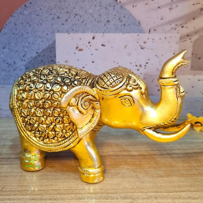 Brass Made hand carved decorative elephant figure for home/office decor