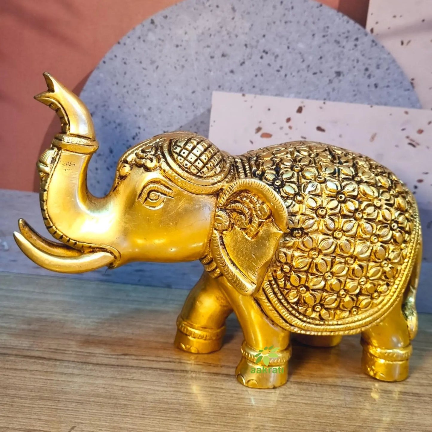 Brass Made hand carved decorative elephant figure for home/office decor
