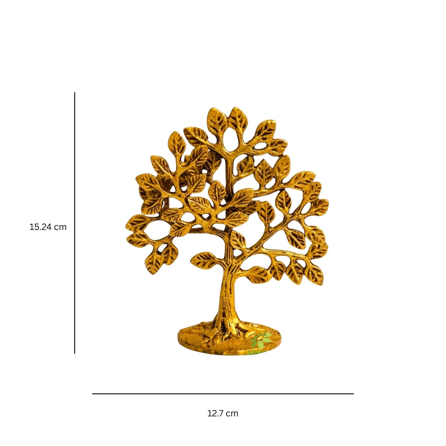 Brass Kalpavriksha Tree | Tree of Life Showpiece for Home Decor & VastuPremium Brass Kalpavriksha Tree |Vastu Positive Energy Decor |Festival Gift Item (Yellow,6 Inch)