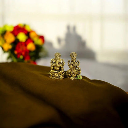 Gift Combo | Brass Shankh with Laxmi Ganesh Idol Combo | Diwali Puja Gift Set | Festive Gifting