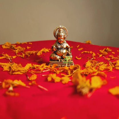 Brass Cow with Calf, Kuber, Laxmi Ganesh & Balaji Idol Gift Set – Hindu Pooja Statues Combo for Diwali, Housewarming, Vastu, Spiritual Blessings (Set of 4)