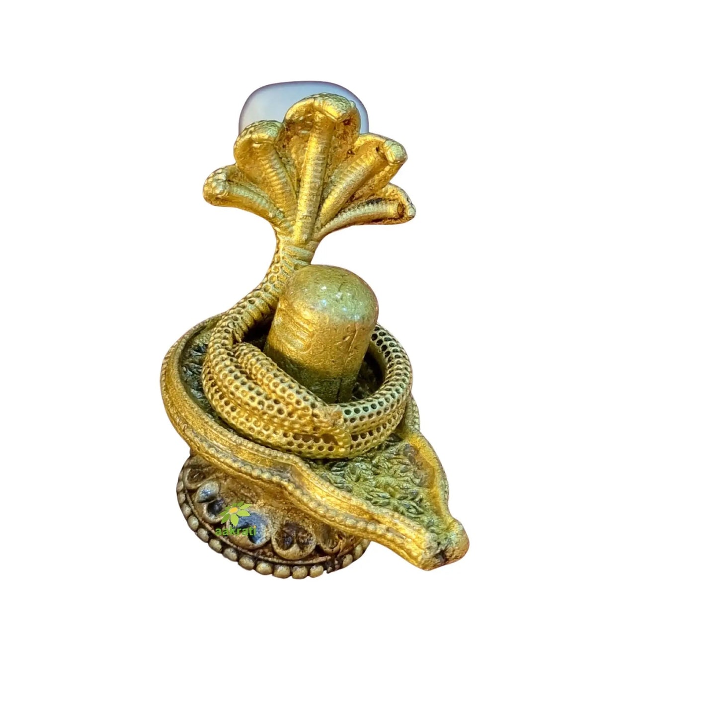 Pure Brass Shivling for Temple | Shiva Lingam Idol for Home & Puja Room | Hindu Puja Idol for Home Temple & Gifting (Yellow, 1.9 Inch)