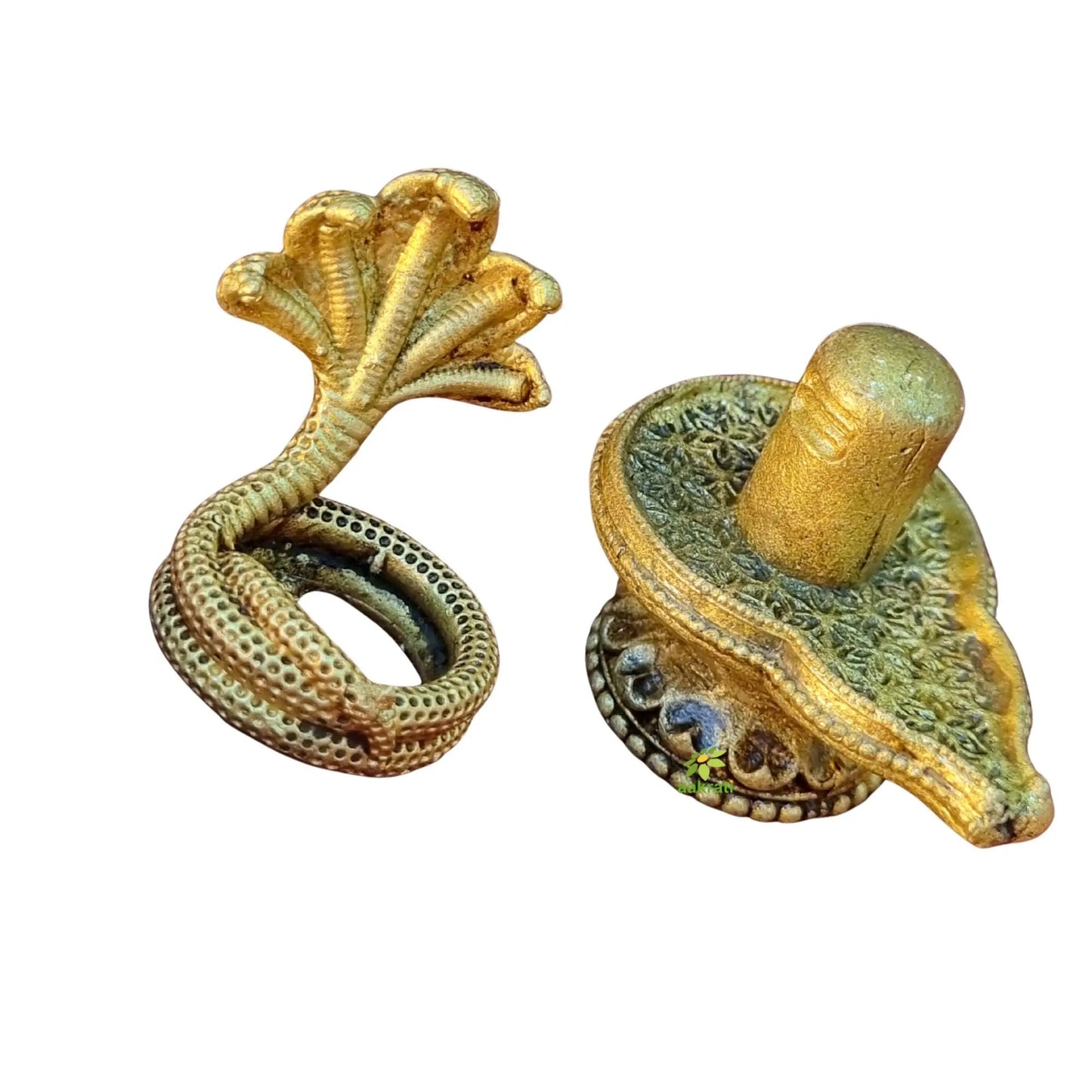 Pure Brass Shivling for Temple | Shiva Lingam Idol for Home & Puja Room | Hindu Puja Idol for Home Temple & Gifting (Yellow, 1.9 Inch)