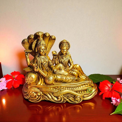 Brass Gift Set – Kamdhenu Cow, Horse Cart & Lakshmi Narayan Idols | Spiritual Puja Combo for Home Temple | Indian Religious Décor | Festival & Housewarming Gift