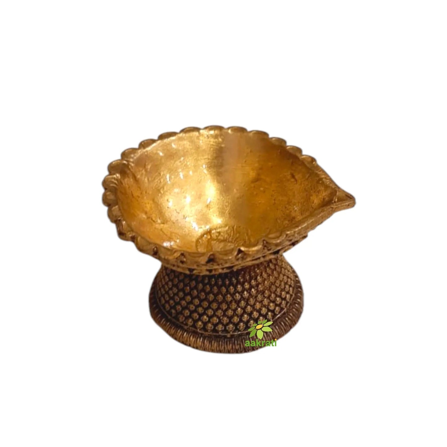 Brass Diya for Pooja and Home Decor | Traditional Oil Lamp for Temple & Festive Use | Handcrafted Deepak (Yellow, 2 Inch)