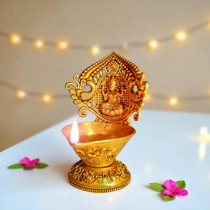 Pure Brass Radha Krishna Statue with Ganesh Idol & Diya | Festive Gift Combo for Diwali, Housewarming & Spiritual Decor | Gift Hamper