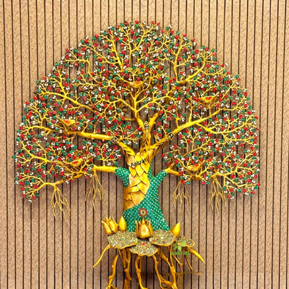 Handcrafted Brass Kalpvriksha Tree | Home & Office Décor | Brass Kalpvriksha Tree for Wealth & Prosperity
