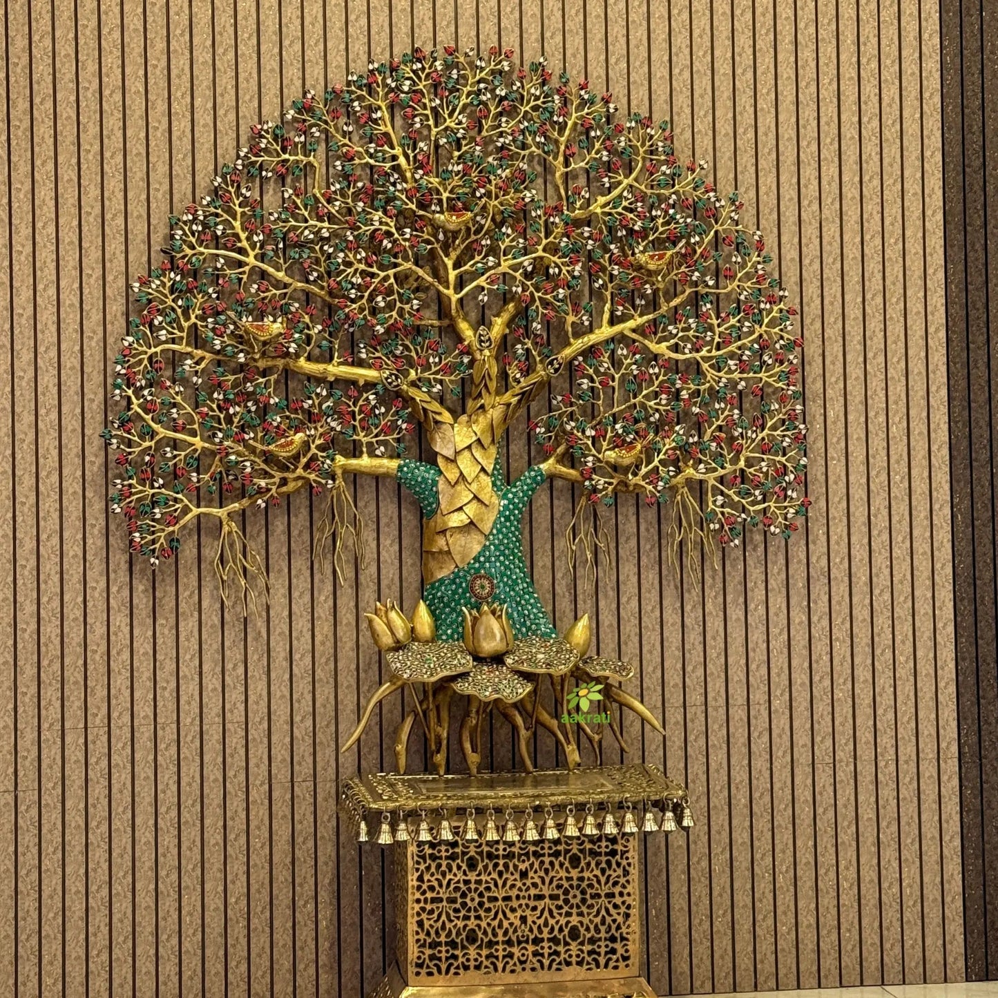 Handcrafted Brass Kalpvriksha Tree | Home & Office Décor | Brass Kalpvriksha Tree for Wealth & Prosperity