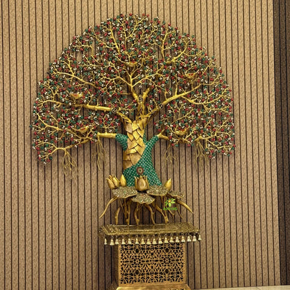 Handcrafted Brass Kalpvriksha Tree | Home & Office Décor | Brass Kalpvriksha Tree for Wealth & Prosperity