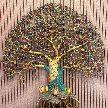 Handcrafted Brass Kalpvriksha Tree | Home & Office Décor | Brass Kalpvriksha Tree for Wealth & Prosperity