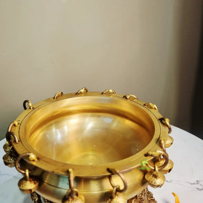 Handcrafted Brass Urli for Decoration | Brass Urli for Diwali & Festive Gifting | Brass Urli (Yellow, 4.5 Inch)