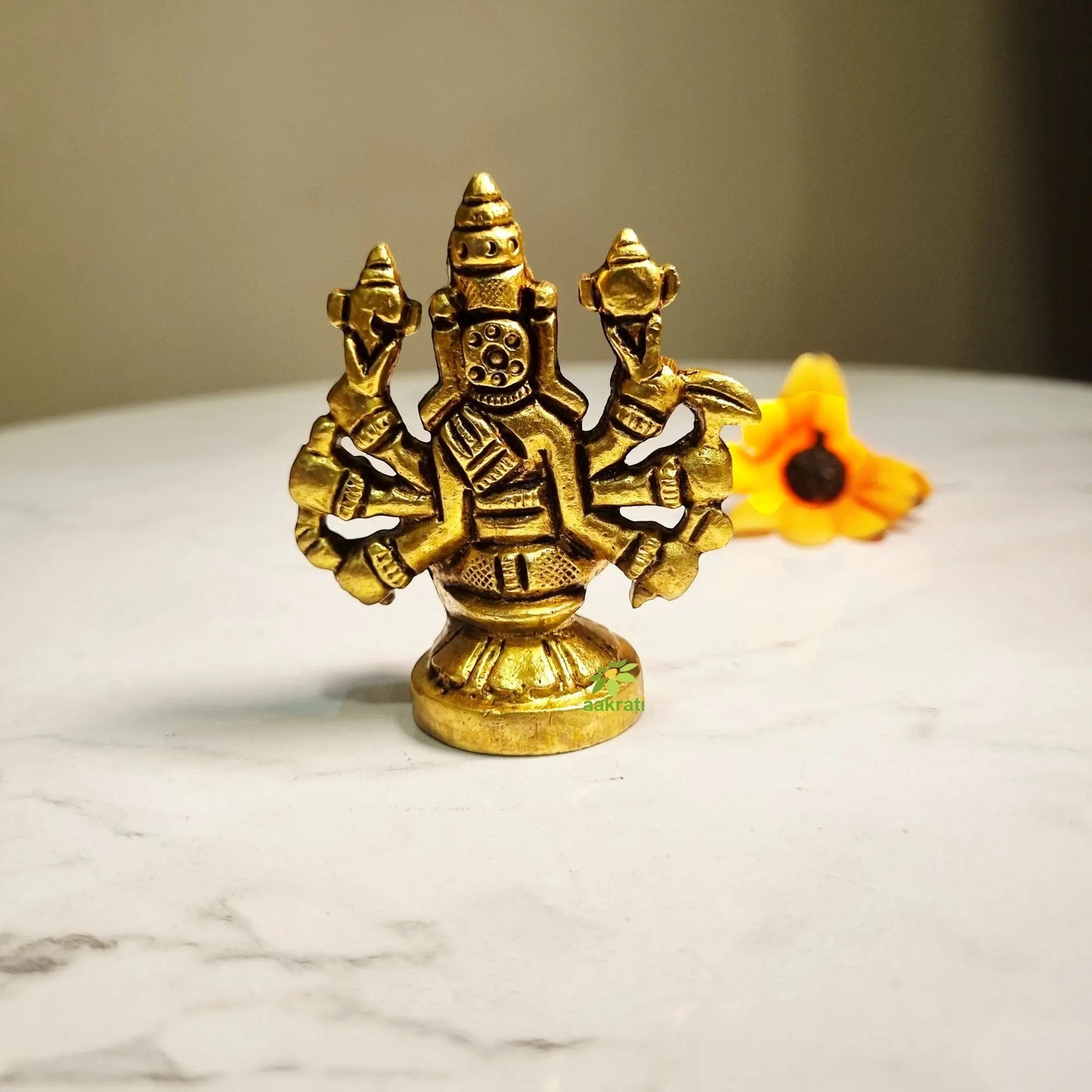 Brass Varahi Idol | Varahi Idol for Spiritual Gifting |  Brass Varahi Amman Murti (Yellow, 1.2 Inches)