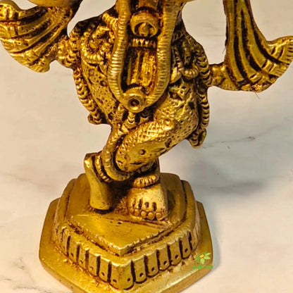 Brass Lord Krishna Idol for Home Temple| Flute Playing Krishna Idol for Pooja & Gifting  (Yellow,5 Inches)