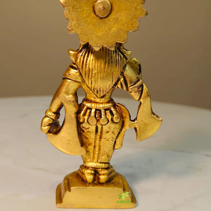 Handcrafted Brass Radha Murti | Divine Hindu Goddess Idol for Pooja & Spiritual Décor (Yellow, 5 Inches)
