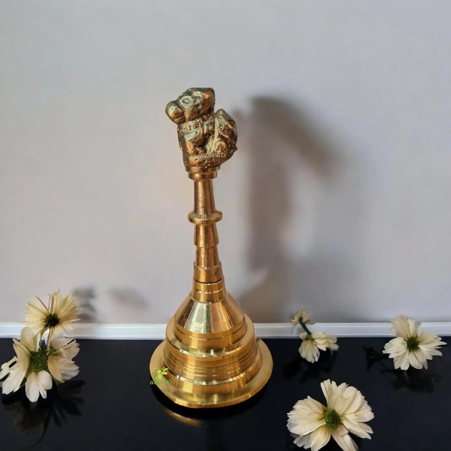 Brass Lord Shiva Idol Set with Shankh and Puja Bell | Traditional Puja Mandir Decor | Religious Showpiece for Home, Temple | Ideal Gift for Festivals | Gift Hamper