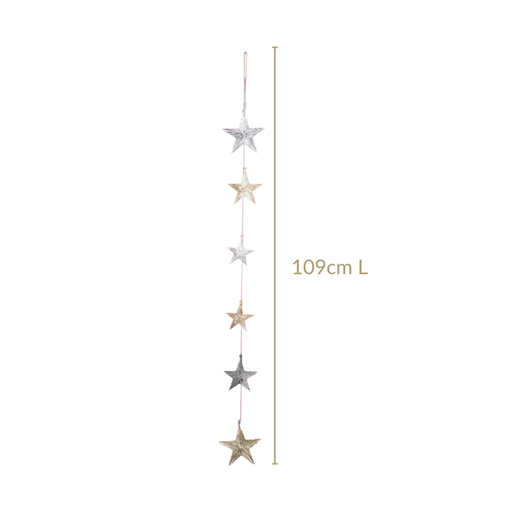 Glam Festive Christmas Star Garland Nestasia