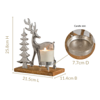 Christmas Tree And Reindeer Candle Holder Nestasia