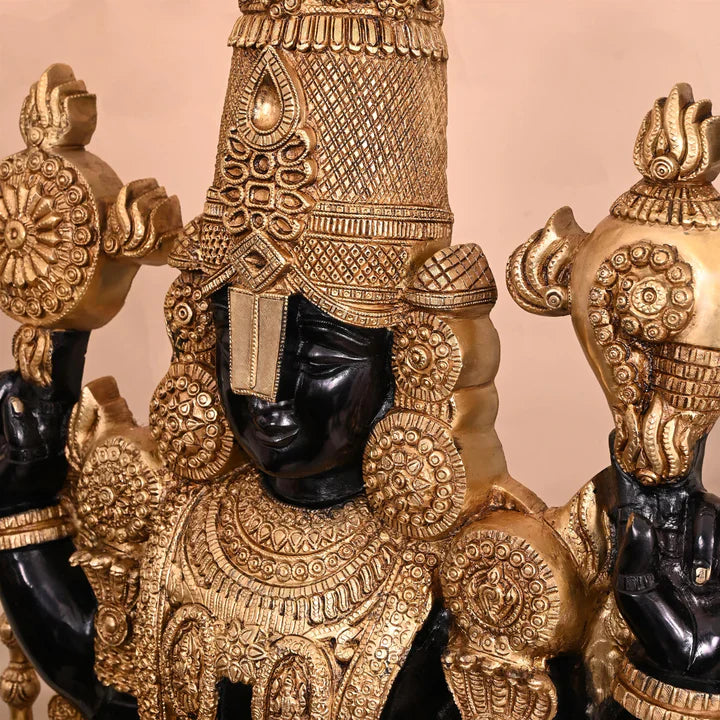 Brass Tirupati Balaji/Venkateshwar Idol (48 Inch) Vedansh Craft