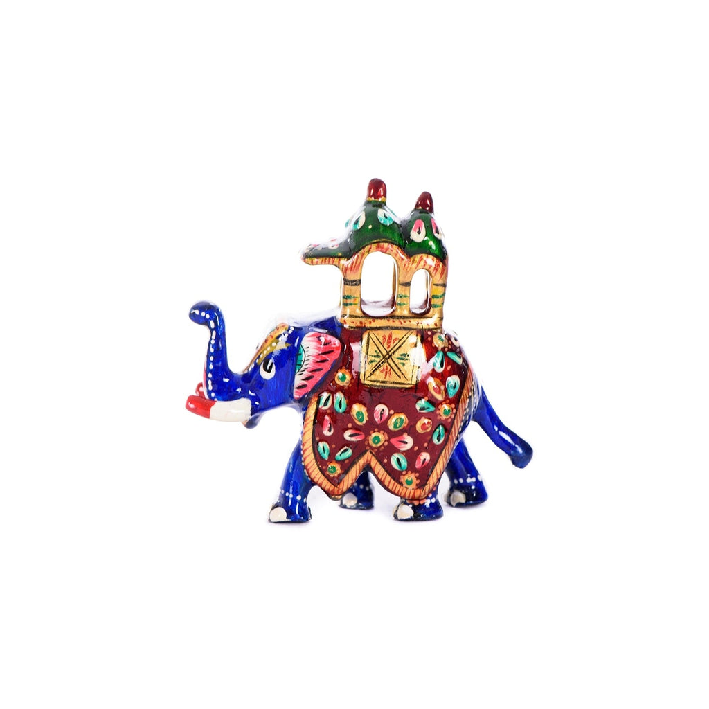 Meenakari Metal Ambabari Elephant Kafalo